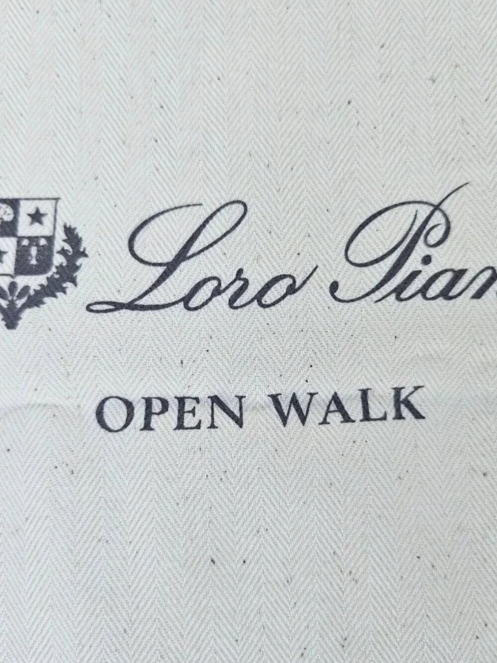 Loro Piana Open Walk Dust Bag Draw String Storage Bag Cotton Made in Italy auth